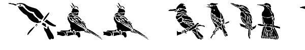 HFF Bird Stencil font preview